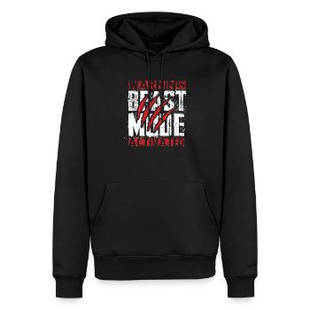 Beast Mode Dunkel coole shirts ch / at - Männer Premium Bio Hoodie - Schwarz - Vorne - Nico (187cm)