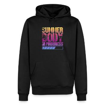 Sommer Body coole shirts ch / at - Männer Premium Bio Hoodie - Schwarz - Vorne - Nico (187cm)