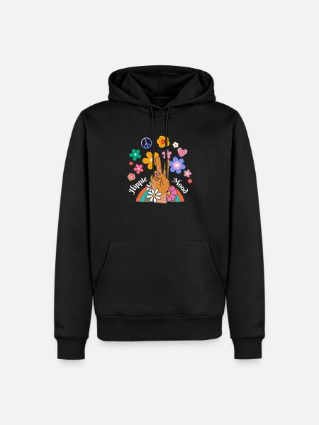 Hippie mood - Men’s Premium Organic Hoodie - black