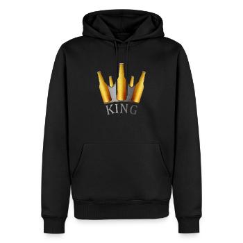 King - Men’s Premium Organic Hoodie - black - Front - Nico (187cm)