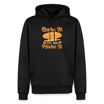 Bake It Till You Make It Cookie Pastry Baking Cak - Männer Premium Bio Hoodie - Schwarz - Vorne - Nico (187cm)