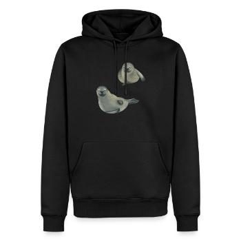 Seehunde - Männer Premium Bio Hoodie - Schwarz - Vorne - Nico (187cm)