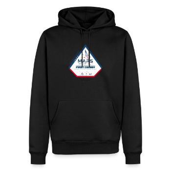 Walter & Wallis - Mars 3 - Men’s Premium Organic Hoodie - black - Front - Nico (187cm)