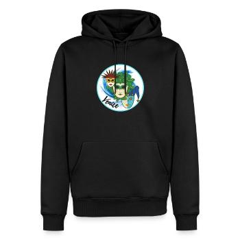 Venise, Italie - Sweat à capuche Premium bio Homme - noir - Devant - Nico (187cm)