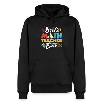Best Math Teacher Ever Education School - Männer Premium Bio Hoodie - Schwarz - Vorne - Nico (187cm)