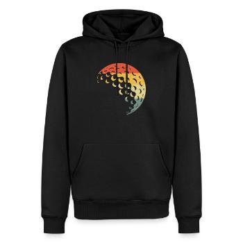 Balle de golf vintage rétro - Sweat à capuche Premium bio Homme - noir - Devant - Nico (187cm)