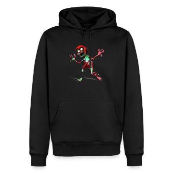 Cute Cartoon Zombie Joey - Männer Premium Bio Hoodie - Schwarz - Vorne - Nico (187cm)