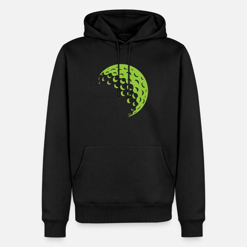 Balle de golf - Sweat à capuche Premium bio Homme - noir