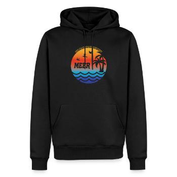 MEER Sonne Strand Urlaub - Männer Premium Bio Hoodie - Schwarz - Vorne - Nico (187cm)