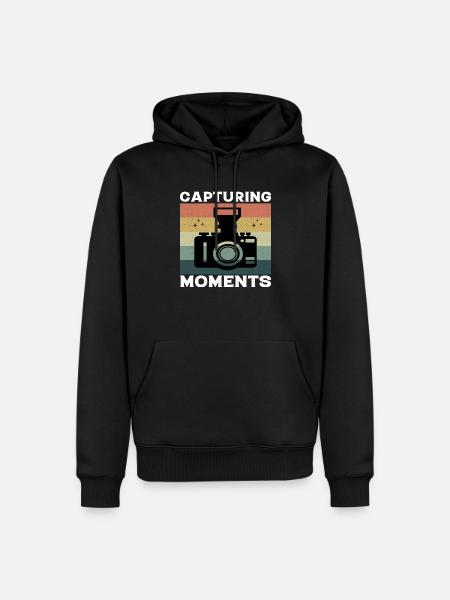 Capturing Moments - Männer Premium Bio Hoodie - Schwarz