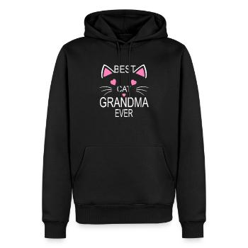 Meilleure grand-mère de chat jamais mignonne fête des mères - Sweat à capuche Premium bio Homme - noir - Devant - Nico (187cm)