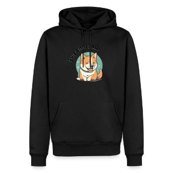 Père d'un Shiba Inu - Sweat à capuche Premium bio Homme - noir - Devant - Nico (187cm)