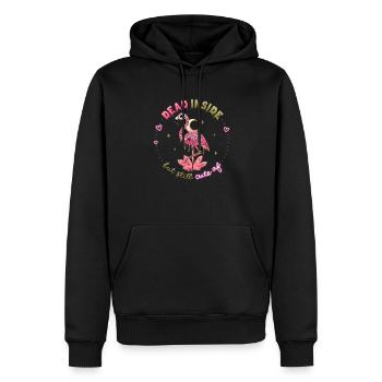 Tot im Inneren, aber immer noch süß AF Skelett Flamingo - Männer Premium Bio Hoodie - Schwarz - Vorne - Nico (187cm)