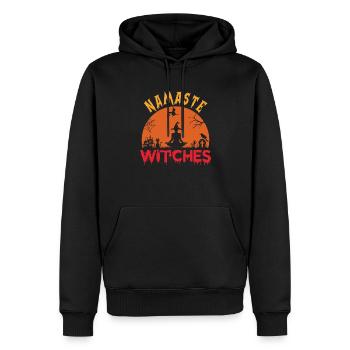 Namaste Witchs Yoga Halloween - Men’s Premium Organic Hoodie - black - Front - Nico (187cm)
