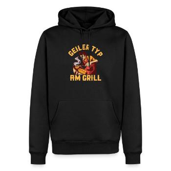 Geiler Typ Am Grill Grillen BBQ Griller - Männer Premium Bio Hoodie - Schwarz - Vorne - Nico (187cm)