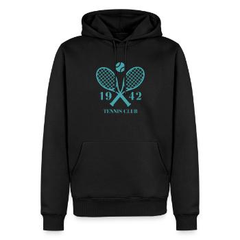 1942 Tennisclub - Männer Premium Bio Hoodie - Schwarz - Vorne - Nico (187cm)