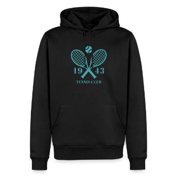 1943 Tennisclub - Männer Premium Bio Hoodie - Schwarz - Vorne - Nico (187cm)