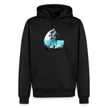 cowboy spirit - Männer Premium Bio Hoodie - Schwarz - Vorne - Nico (187cm)