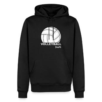 Équipe de volley-ball - Sweat à capuche Premium bio Homme - noir - Devant - Nico (187cm)