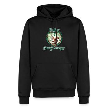 Genieße Don't Destroy - Männer Premium Bio Hoodie - Schwarz - Vorne - Nico (187cm)