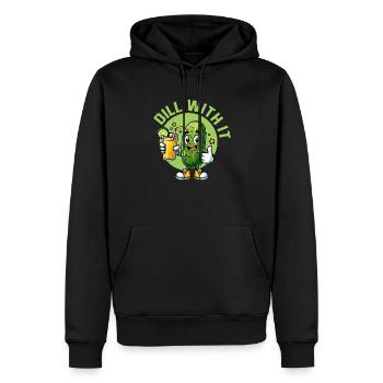 Dill With It Pickle Vegan Cucumber - Männer Premium Bio Hoodie - Schwarz - Vorne - Nico (187cm)