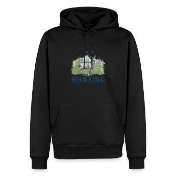 Majestic Deer Hunting Design - Men’s Premium Organic Hoodie - black - Front - Nico (187cm)