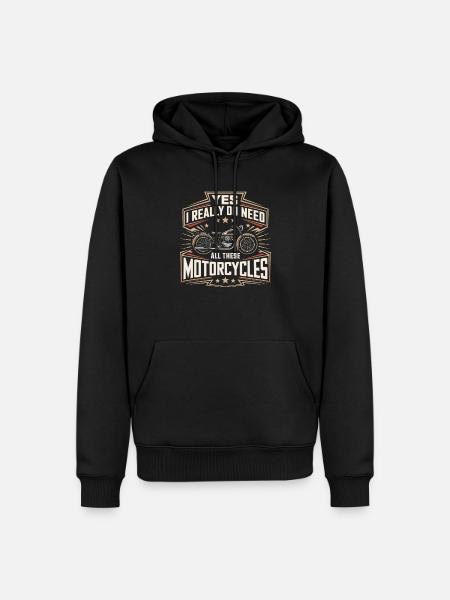 Motorräder sind Lebensgefühl - Männer Premium Bio Hoodie - Schwarz