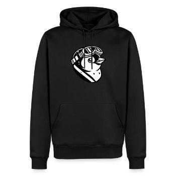 Tête de pingouin - Sweat à capuche Premium bio Homme - noir - Devant - Nico (187cm)