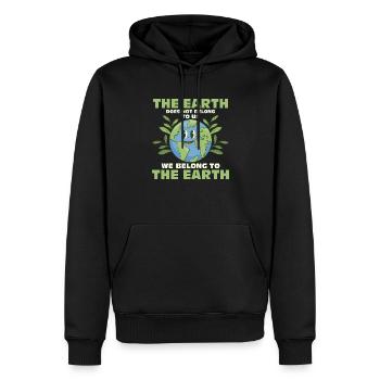 La Terre ne nous appartient pas Journée de la Terre Planète - Sweat à capuche Premium bio Homme - noir - Devant - Nico (187cm)