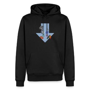 avatar the last antifa - Sweat à capuche Premium bio Homme - noir - Devant - Nico (187cm)