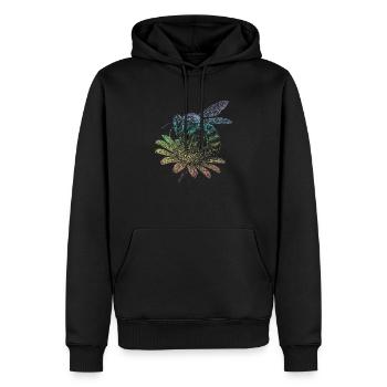Honeybee - Men’s Premium Organic Hoodie - black - Front - Nico (187cm)