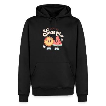 Sommer Vibes See Natur Flora Kunst Blumen Meer - Männer Premium Bio Hoodie - Schwarz - Vorne - Nico (187cm)