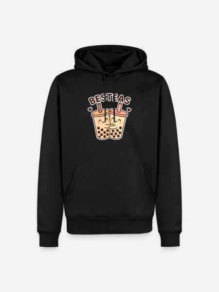 Besties - Männer Premium Bio Hoodie - Schwarz