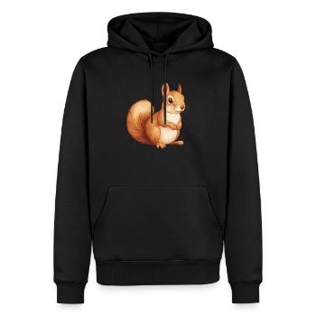 Eichhörnchen - Männer Premium Bio Hoodie - Schwarz - Vorne - Nico (187cm)