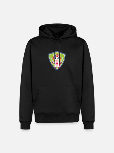 Einhorn Schutzengel - Männer Premium Bio Hoodie - Schwarz