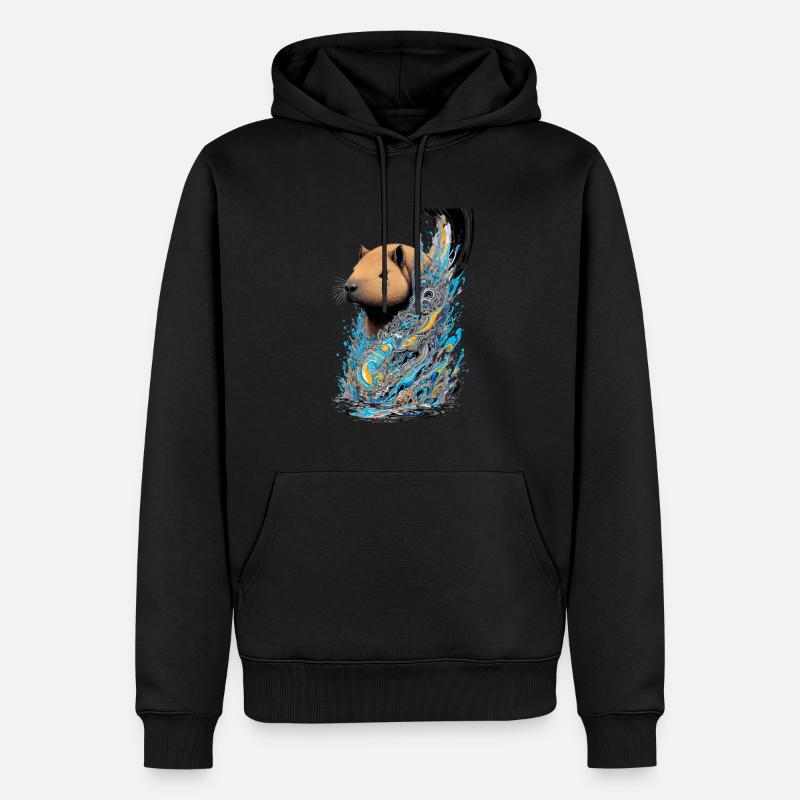 Capybara - Sweat à capuche Premium bio Homme - noir