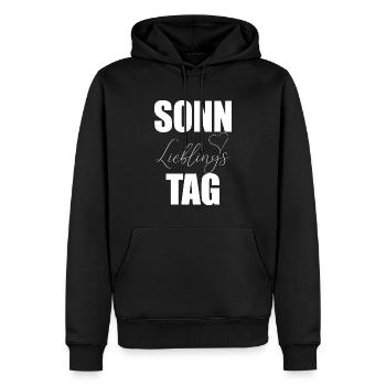 Cœur du jour préféré du dimanche - Sweat à capuche Premium bio Homme - noir - Devant - Nico (187cm)