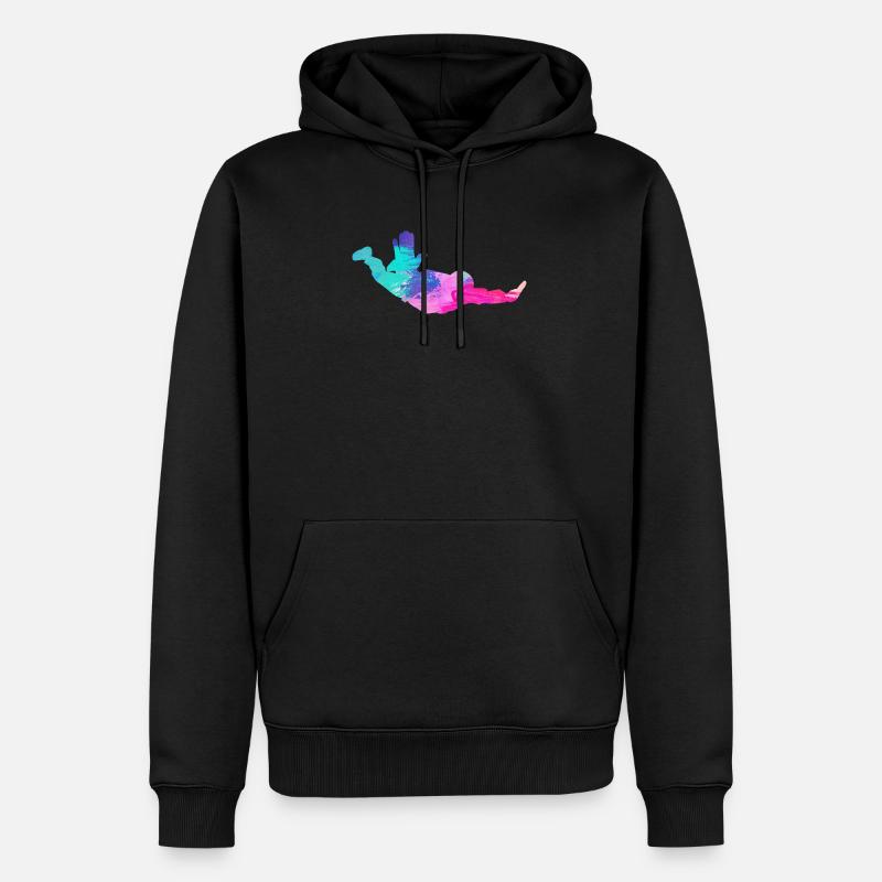 Parachutisme parachutiste - Sweat à capuche Premium bio Homme - noir
