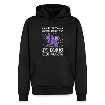 Videospiele I Do Side Quests Love RPG - Männer Premium Bio Hoodie - Schwarz - Vorne - Nico (187cm)