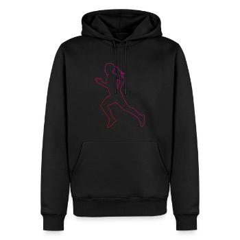 Jogging Racing Fitness Cross Country Running - Sweat à capuche Premium bio Homme - noir - Devant - Nico (187cm)