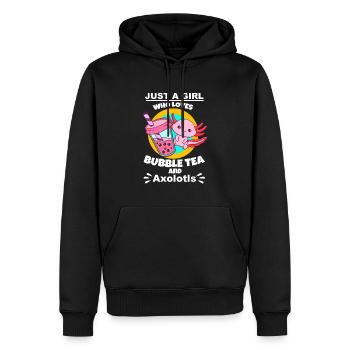 Bubble Tea Bubble Tee Mädchen Geschenk - Männer Premium Bio Hoodie - Schwarz - Vorne - Nico (187cm)