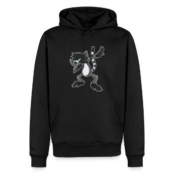 Lémurien Dabbing - Sweat à capuche Premium bio Homme - noir - Devant - Nico (187cm)