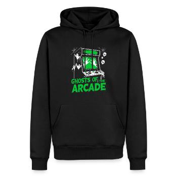 Cool Arcade Halloween Design - Men’s Premium Organic Hoodie - black - Front - Nico (187cm)
