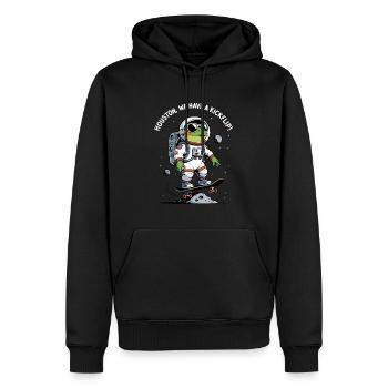 Space Frog Kickflip Adventure - Men’s Premium Organic Hoodie - black - Front - Nico (187cm)