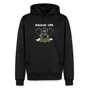Männer-Spa die Bier Zeit, Männer Wellness - Männer Premium Bio Hoodie - Schwarz - Vorne - Nico (187cm)