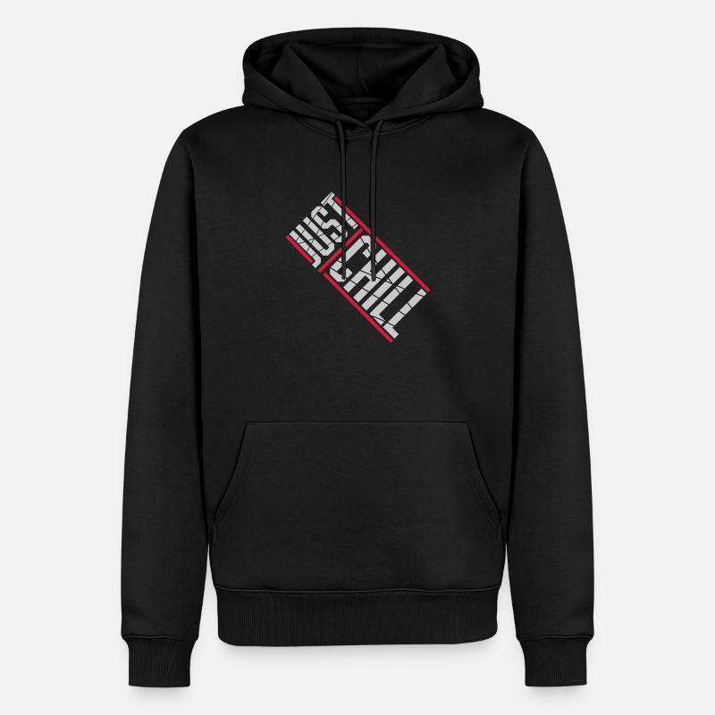 Just Chill Text Logo - Sweat à capuche Premium bio Homme - noir