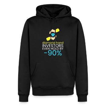 Diamond hands never sell - Men’s Premium Organic Hoodie - black - Front - Nico (187cm)
