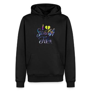 Suède Suède Viking Norden Scandinavie fika - Sweat à capuche Premium bio Homme - noir - Devant - Nico (187cm)
