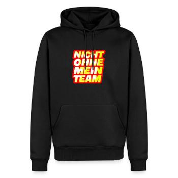 Nicht ohne mein team - Männer Premium Bio Hoodie - Schwarz - Vorne - Nico (187cm)