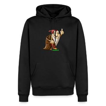 Dworfy der Weise - Männer Premium Bio Hoodie - Schwarz - Vorne - Nico (187cm)
